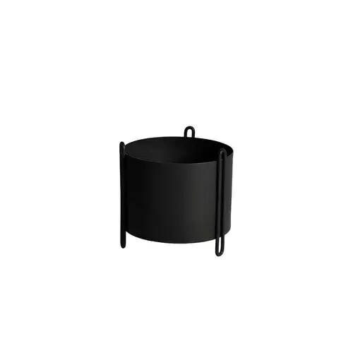 Woud - Pidestall Planter Small Black