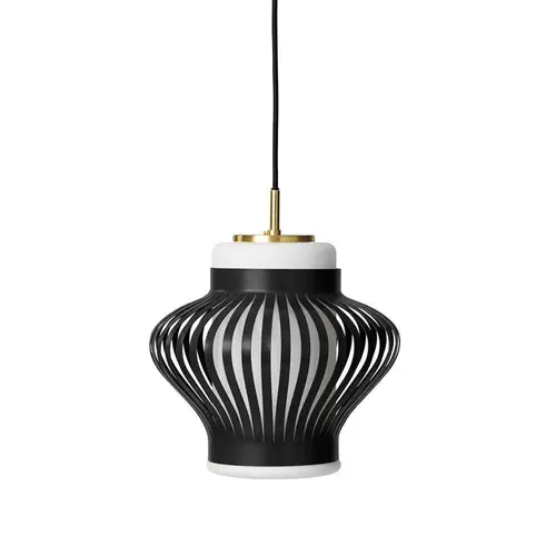 Warm Nordic - Opal Lamella Pendel Black Noir