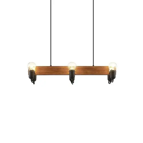 Lucande - Becky Pendel Wood/Black/Brass