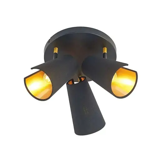 Lindby - Zylindro 3 Loftlampe Black/Gold