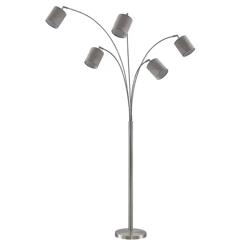 Lindby - Abiram Gulvlampe Nickel/Taupe