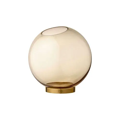 AYTM - Globe Vase w. Stand Ø17 Rav/Guld