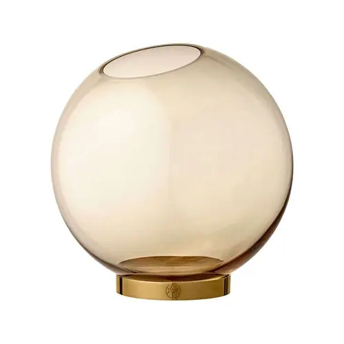 AYTM - Globe Vase w. Stand Ø21 Rav/Guld