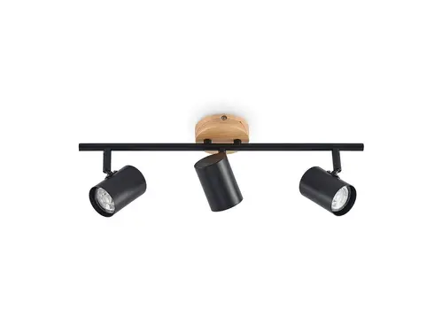 Lindby - Xiomara 3 Loftlampe Black/Light Wood