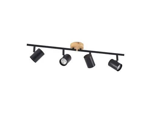 Lindby - Xiomara 4 Loftlampe Black/Light Wood