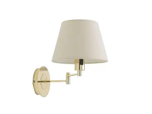 Lindby - Pola Væglampe Cream/Polished Brass