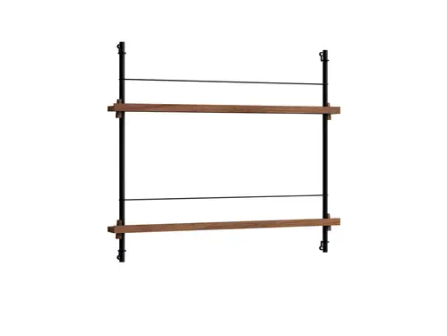 Moebe - Magazine Shelving Smoked Oak/Black