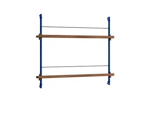 Moebe - Magazine Shelving Smoked Oak/Deep Blue