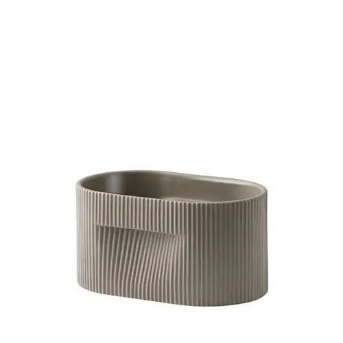 Muuto - Ridge Planter H13 Taupe