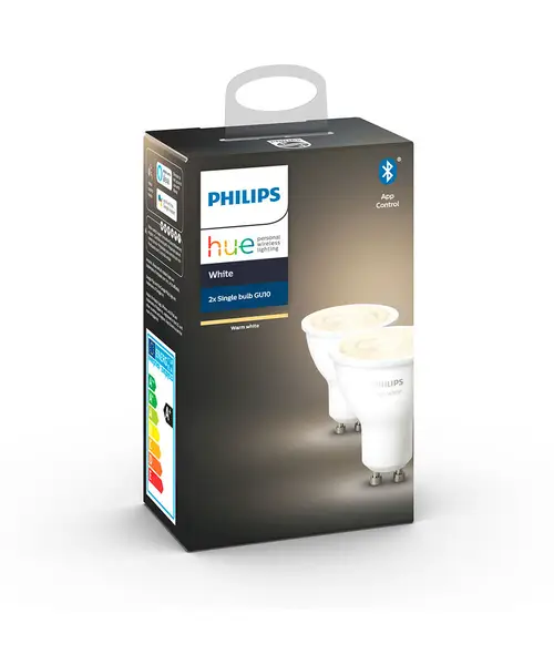 Philips - Hue White 6W Bluetooth GU10 Pære 2 pcs. Hue