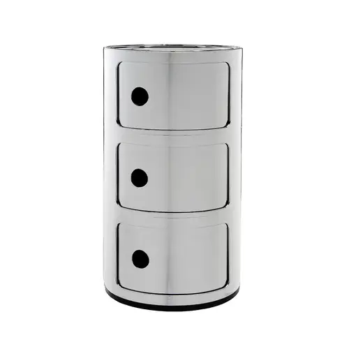 Kartell - Componibili 3 Sidebord Chrome