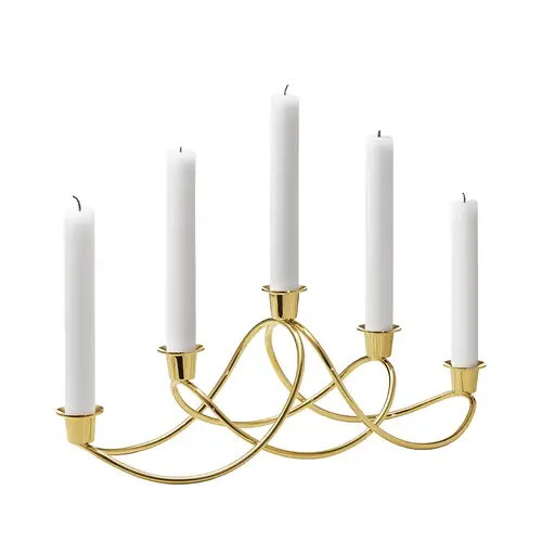 Georg Jensen Harmony lysestage forgyldt