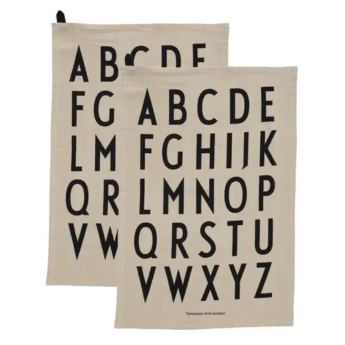 Design Letters Design Letters viskestykke 40x60 cm pakke med to styk Beige