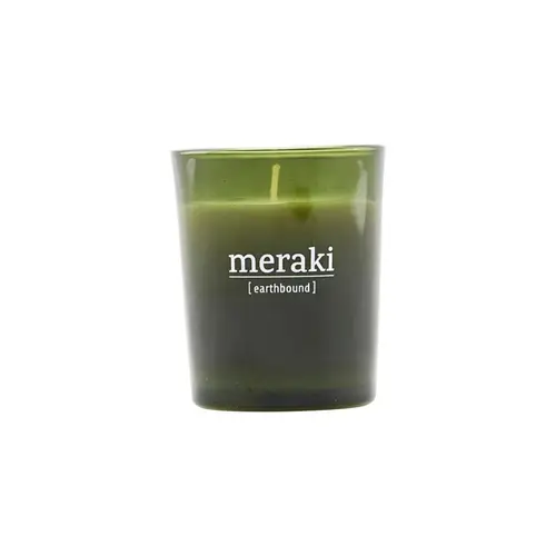 Meraki Meraki duftlys grønt glas 12 timer Earthbound