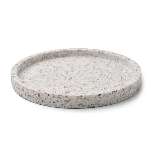 Humdakin Humdakin Terrazzo rund bakke Ø20 cm White/Brown