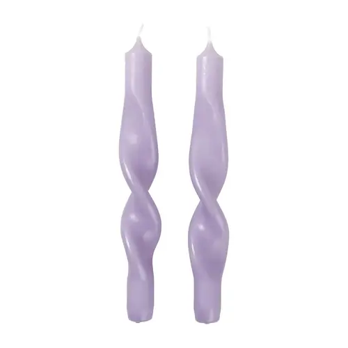 Broste Copenhagen Twist twisted candles snoede lys 23 cm 2-pak Orchid light purple