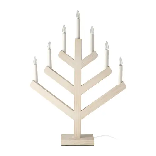 Scandi Living Pine adventslysestage 62 cm Hvidglaseret