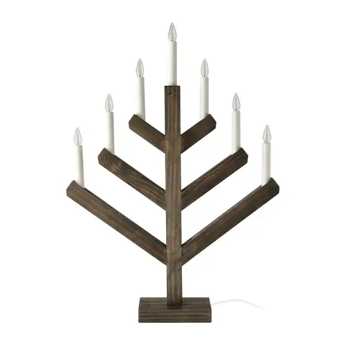 Scandi Living Pine adventslysestage 62 cm Mørkbejdset