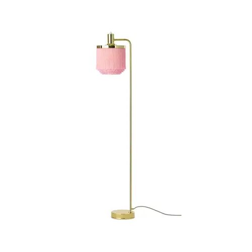 Warm Nordic Fringe gulvlampe pale pink, messingbelagt stål