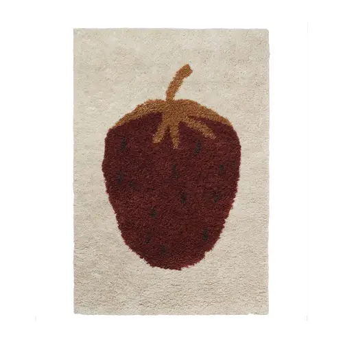 ferm LIVING Fruiticana tæppe S 80x120 cm Strawberry