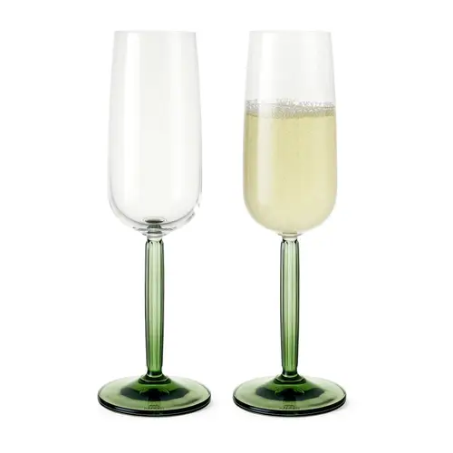 Kähler Hammershøi Champagneglas 24 cl 2-pak Grøn