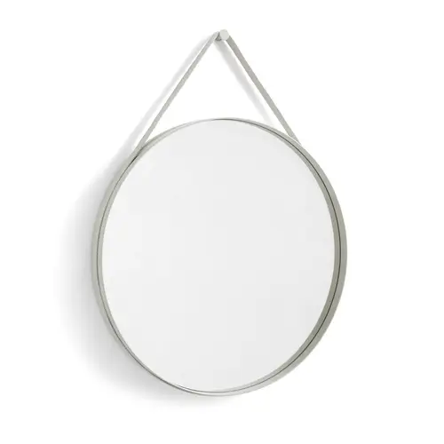 HAY Strap Mirror spejl Ø70 cm Light grey