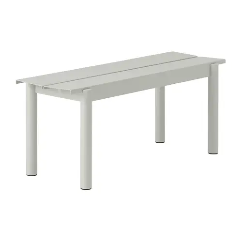 Muuto Linear steel bench bænk 110x34 cm Grey (RAL 7044)