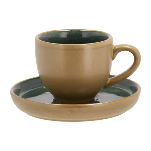 Bitz Bitz Clara espressokop med underkop 7 cl mat Wood/Forest