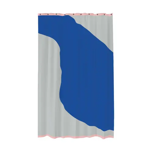 Mette Ditmer Nova Arte badeforhæng 150x200 cm Light grey/Cobalt