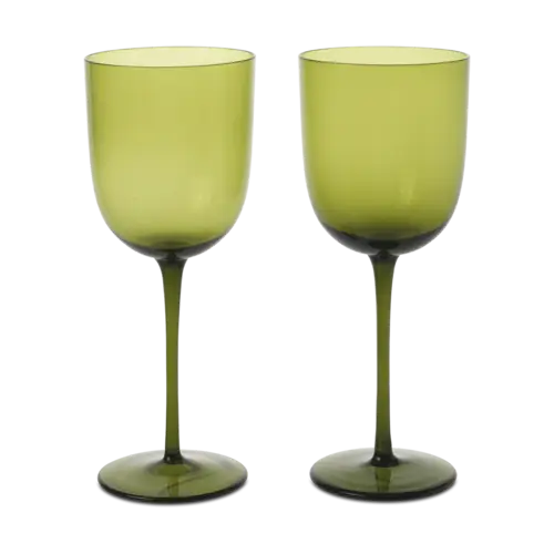 ferm LIVING Host hvidvinsglas 30 cl 2-pak Moss Green