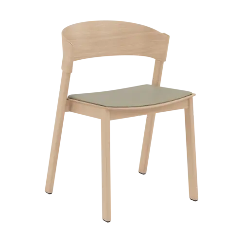 Muuto Cover Side Chair leather Sten-eg