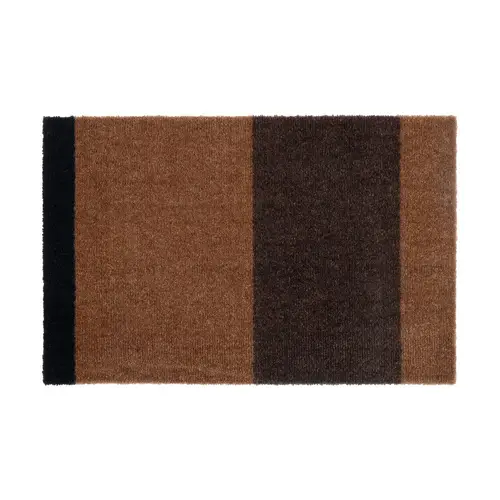 tica copenhagen Stripes by tica, horisontal, dørmåtte Cognac-dark brown-black, 40x60 cm