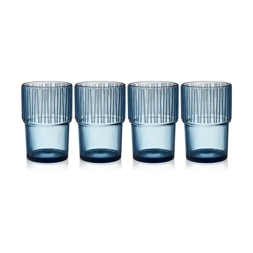 Bitz Kusintha caféglas 38 cl 4-pak Blue