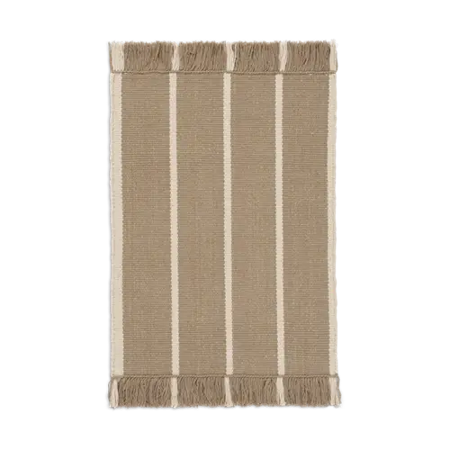 ferm LIVING Calm kelim dørmåtte Dark Sand, Off-white, 50x70 cm