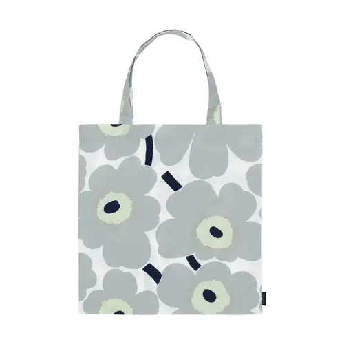 Marimekko Pieni Unikko taske 44x43 cm Cotton-grey-sand