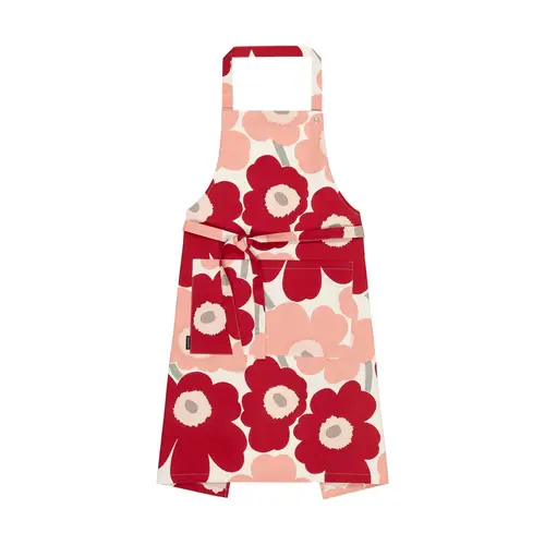 Marimekko Pieni Unikko forklæde Cotton-dark cherry-rosa