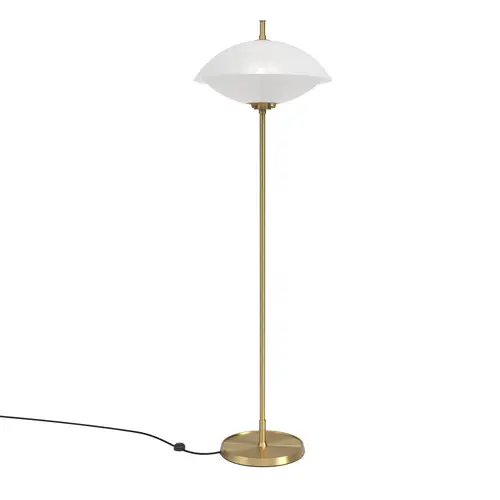 Fritz Hansen Clam gulvlampe 128 cm Opal-brass