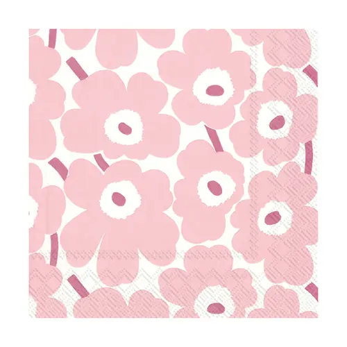 Marimekko Mini Unikko servietter 20-pak Light Rose