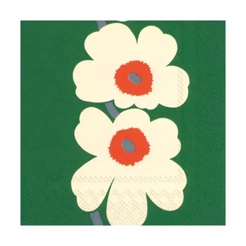 Marimekko Unikko 60-års jubilæum serviet 33x33 cm 20-pak Green