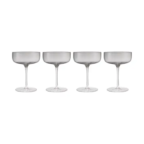 blomus Fuumi champagneglas Coupe 28 cl 4-pak Smoke-klar