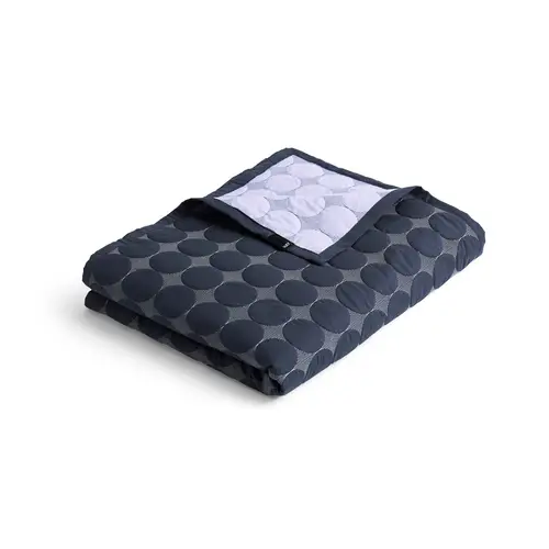 HAY Mega Dot sengetæppe organic 195x245 cm Midnight blue