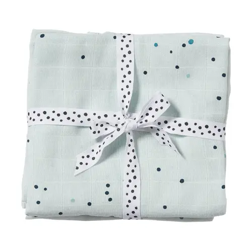 Done by deer Dreamy Dots baby tæppe 120x120 cm 2-pak Blue