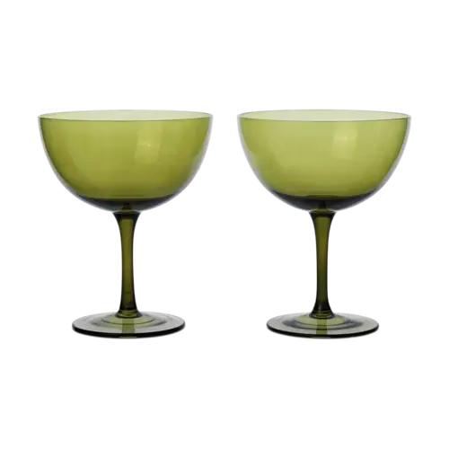 ferm LIVING Host cocktailglas 24 cl 2-pak Moss green