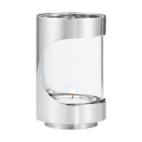 Georg Jensen Chrome contours hurricane fyrfadsstage 12 cm Rustfrit stål