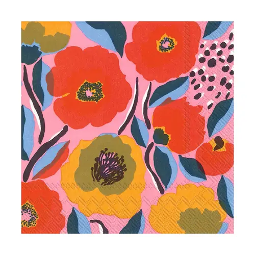 Marimekko Rosarium servietter 33x33 cm 20-pak Rose