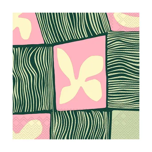 Marimekko Korkeuksissa serviet 33x33 cm 20-pak Rose-Green