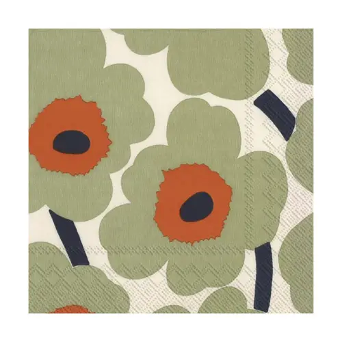 Marimekko Unikko servietter 33x33 cm 20-pak Cream-orange