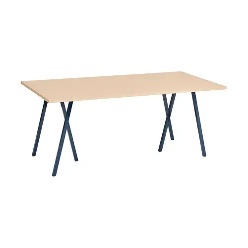 HAY Loop Stand spisebord 87,5x180 cm Deep blue-clear lacq. oak