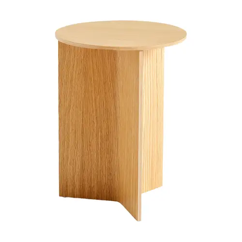 HAY Slit high sidebord Ø35 cm Lacquered oak