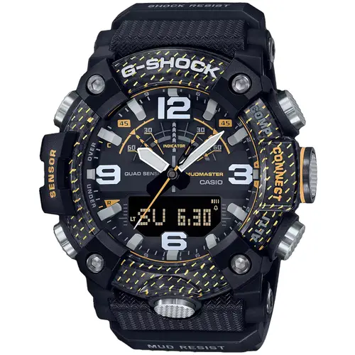 Casio Mudmaster Master Of G GG-B100Y-1AER - Herre - 51 mm - Digitalt - Kvarts - Mineralglas